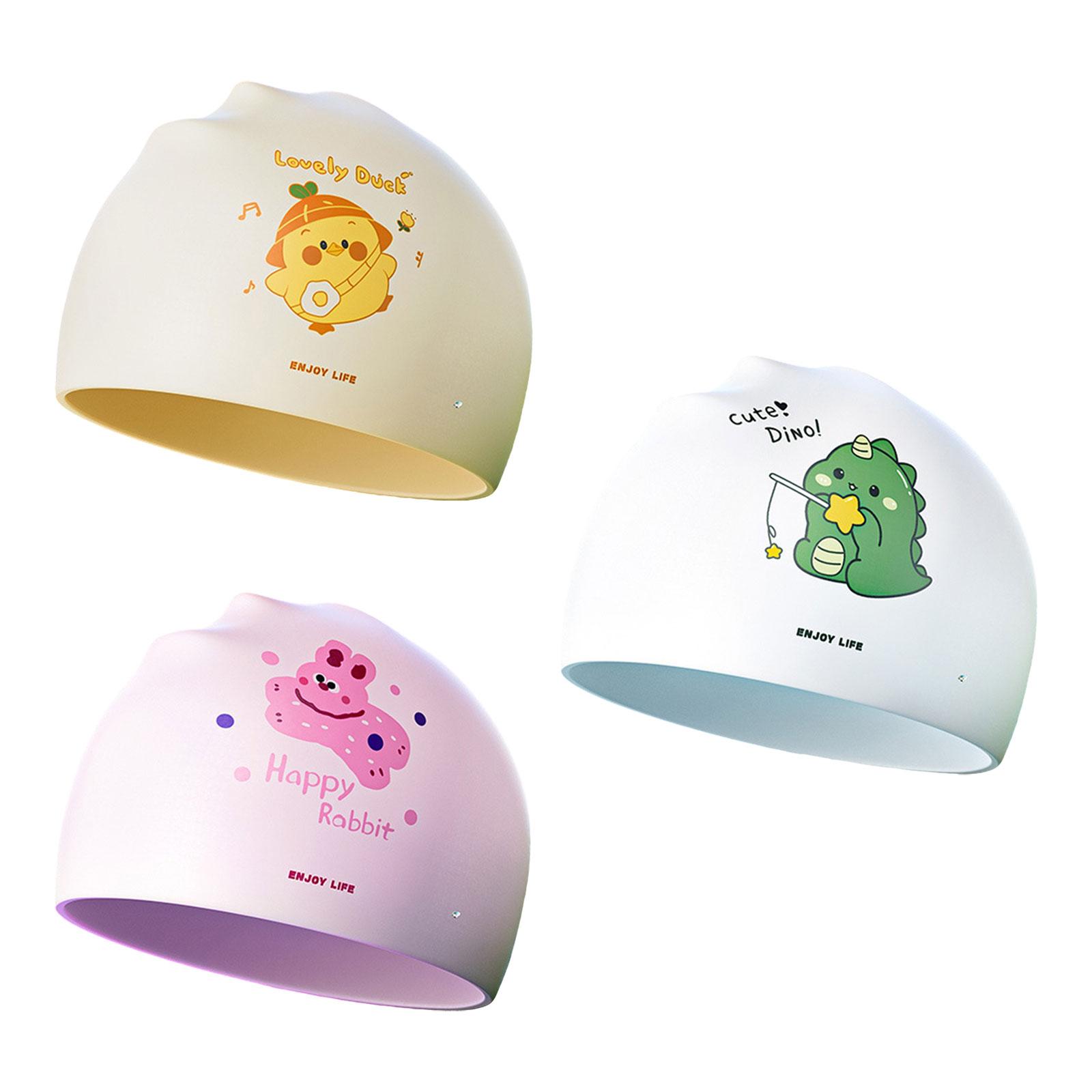 子供用水泳帽子 男の子 女の子用 ポータブル耳保護 柔軟なシ - Swim Hat Silicone のレビューと価格