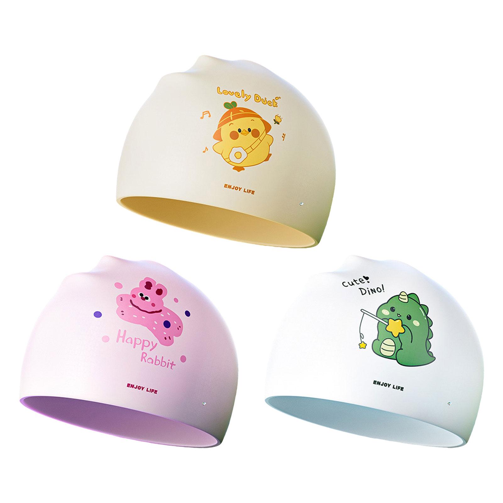 子供用水泳帽子 男の子 女の子用 ポータブル耳保護 柔軟なシ - Swim Hat Silicone のレビューと価格
